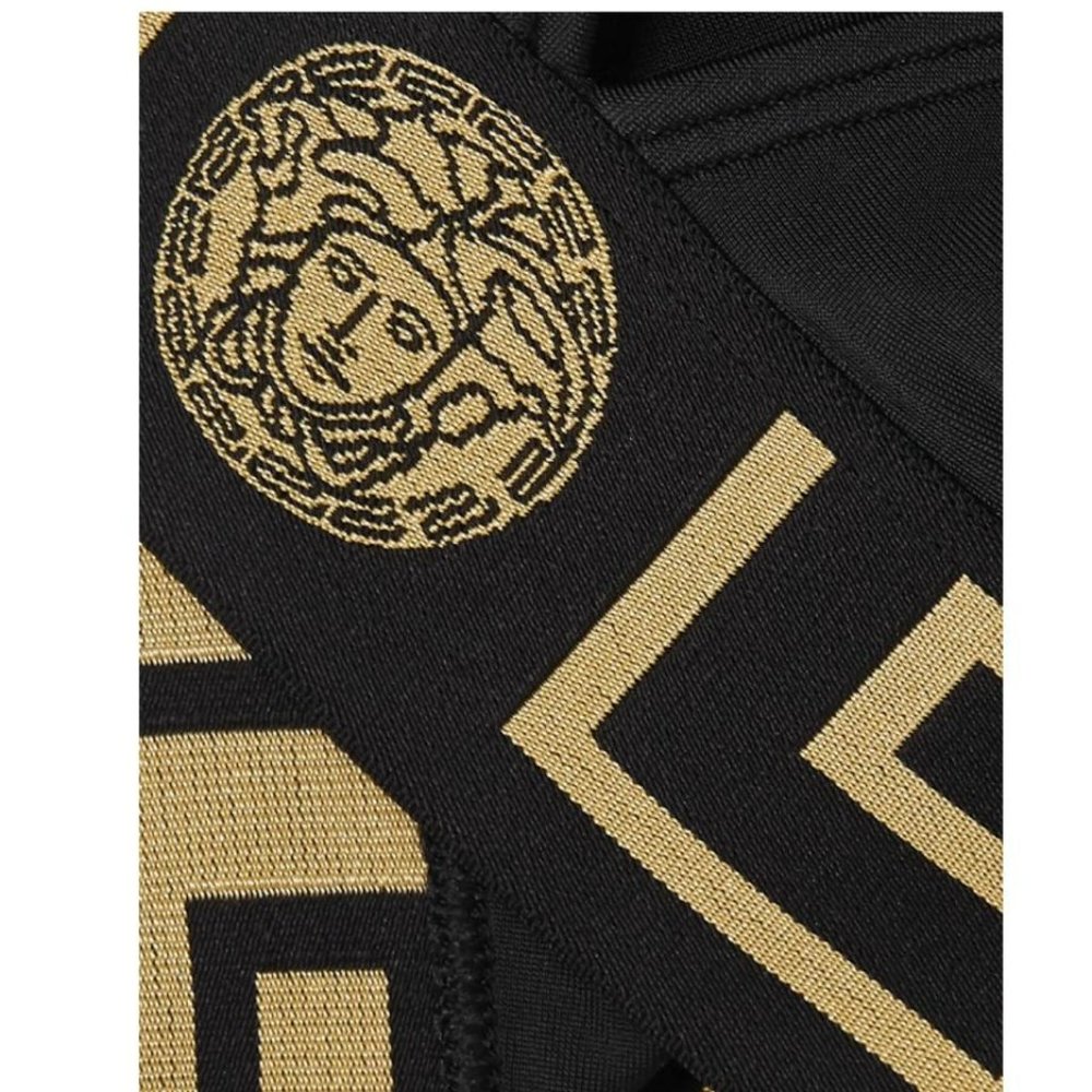 NEW Versace Cotton Greek key Logo Band Sports Bra Sz 4 - Picture 4 of 12